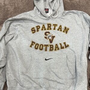 Nike Gray Spartan Football Sweater
